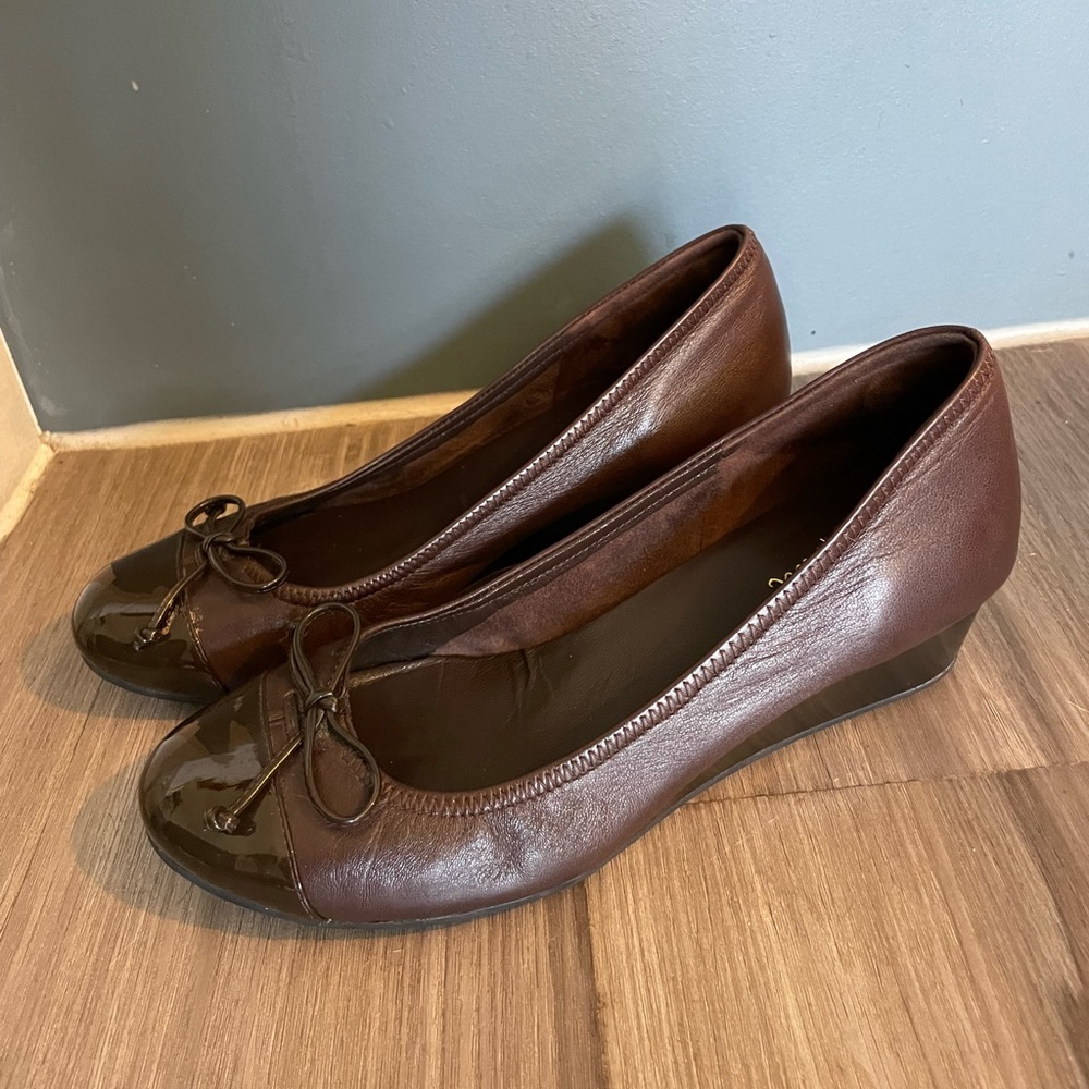 Cole Haan Brown Bow Tie Flats